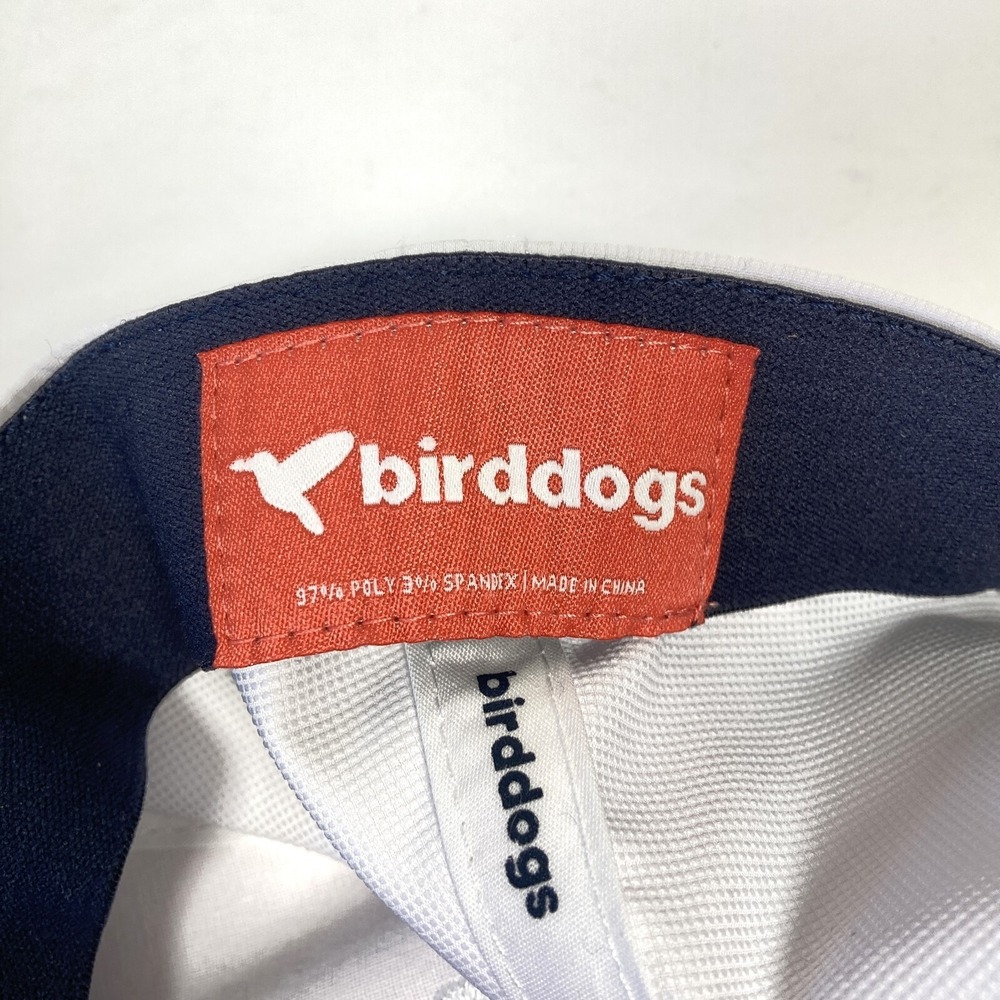 Bird Dogs White Golf Hat Ball Cap, Adjustable Back Strap, Logo, Stretchy, Sports - Picture 5 of 5